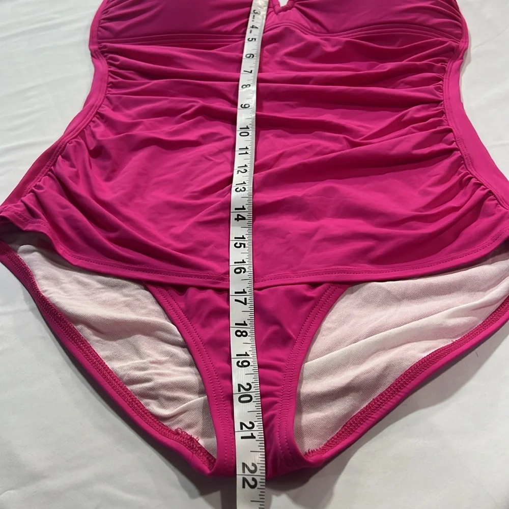Tommy Bahama one piece pink swimsuit size 14 - Picture 5 of 10